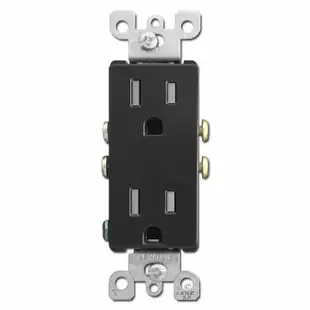 15A Decora Outlets Tamper Resistant – Black