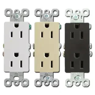 15A Decorator Style Block Outlet Receptacles Pass & Seymour 885