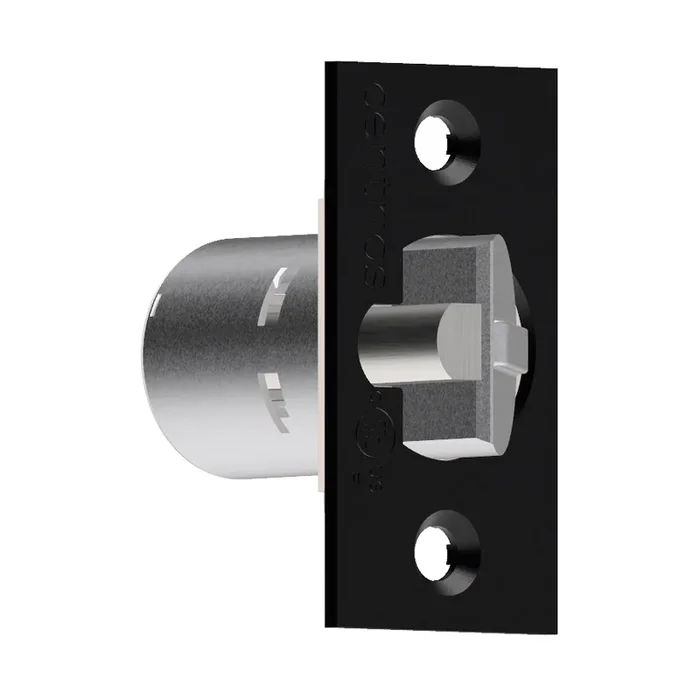 2-3/8in Backset Square Corner Deadlatch – BSP Black Suede Powder Coat by Centrios