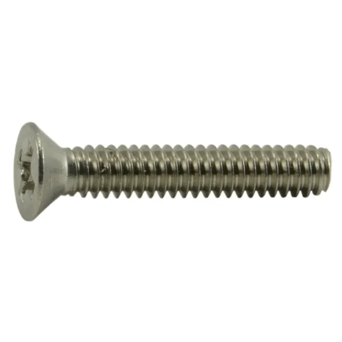 2-56 x 1/2″ 18-8 Stainless Steel Coarse Thread Phillips Flat Head Machine Screws