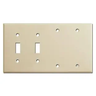 2 Blank 2 Toggle Light Switch Plate Cover – Ivory