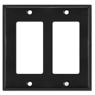 2 Decora Rocker Switch Plate Cover – Black