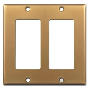 2 Decora Switch Plate Covers – Satin Bronze
