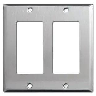 2 Decora Switch Plates – Spec Grade Stainless Steel