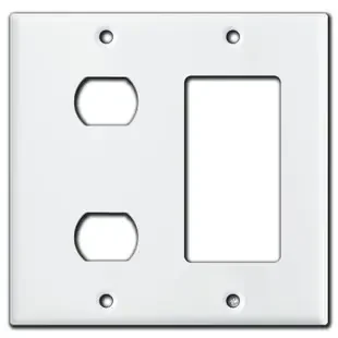 2 Despard Device & 1 GFCI Decora Switch Wall Plate – White