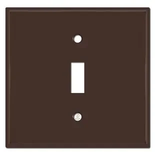 2 Gang 1 Centered Toggle Switch Plates – Brown