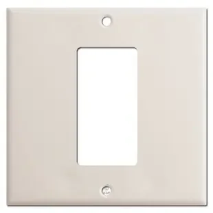 2-Gang 1 Decora Rocker Switch Wall Plate – Light Almond
