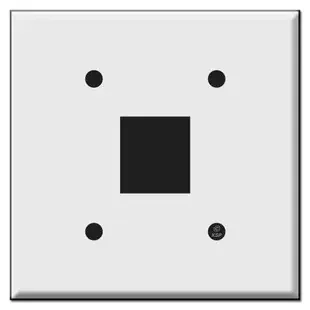 2-Gang Centered Snap-in Skylight Rocker Switch Plates