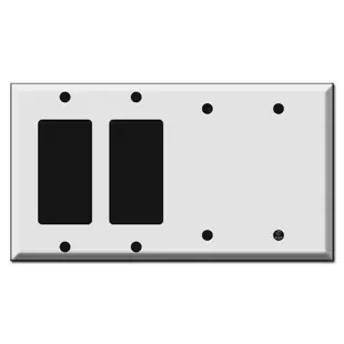 2 GFCI Decora Rocker and 2 Blank Switch Plates