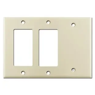 2 GFI Decora Rocker Switch & 1 Blank Wall Plates – Ivory