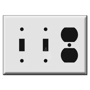 2 Toggle 1 Duplex Switch Plate