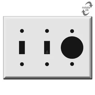 2 Toggle + 20A 30A TL Single Outlet Cover Plates
