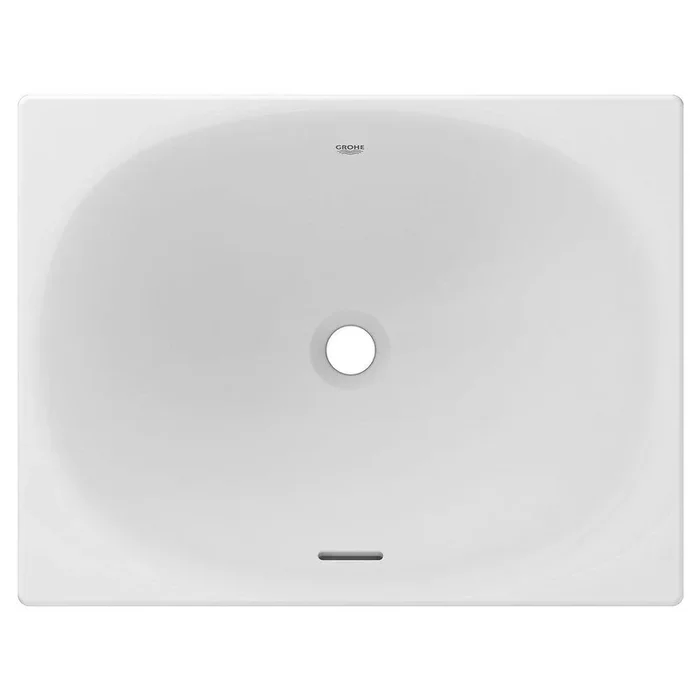 21 in. Dual Mount Rectangular Fireclay Bathroom Sink in Alpine White by Grohe