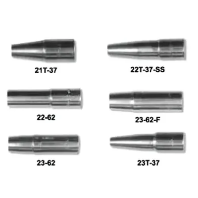 23 Series Nozzles, Self-Insulated, Tip Flush, 3/8 in, For No. 3 Gun