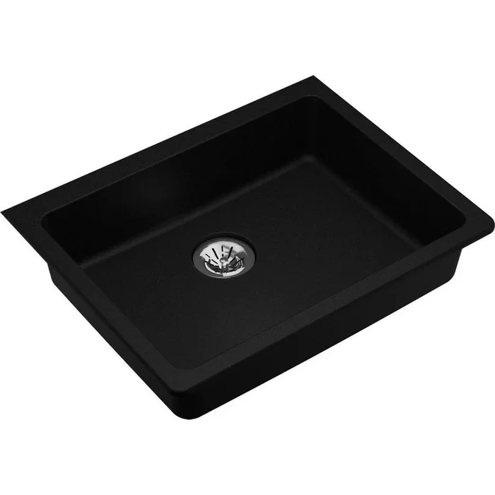 25 in. Undermount Composite Single Bowl Kitchen Sink in Black – Elkay