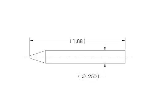 ⌀.250 Hand Piece Electrode