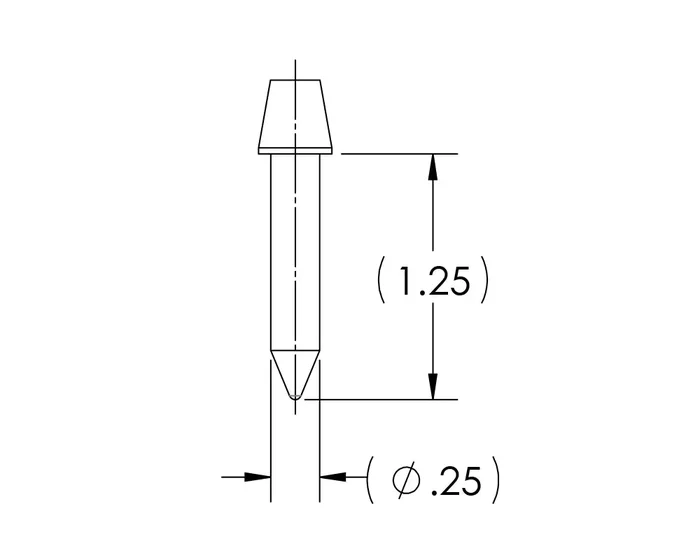 ⌀.250 Straight Hand Piece Electrode