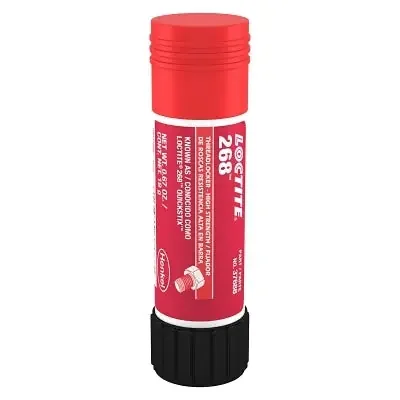 268 High-Strength Threadlocker Solid Stick, 19 g, 1/4 in to 3/4 in dia, Red