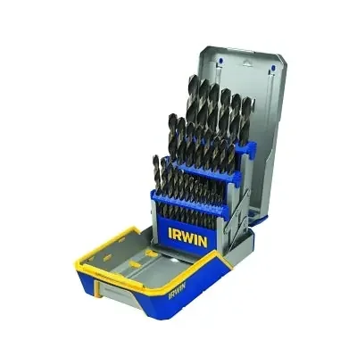 29-pc Black and Gold Metal Index Drill Bit Set, 1/16 in to 1/2 in Cut dia