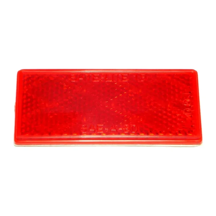3-1/4″ x 1-1/2″ Red Plastic Rectangular Stick-On Reflectors