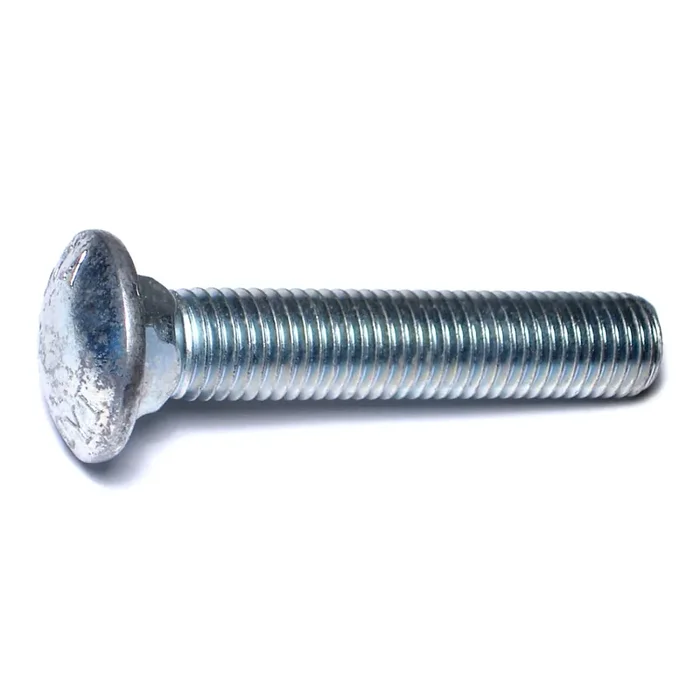 3/4″-10 x 4″ Zinc Plated Grade 2 / A307 Steel Coarse Thread Carriage Bolts