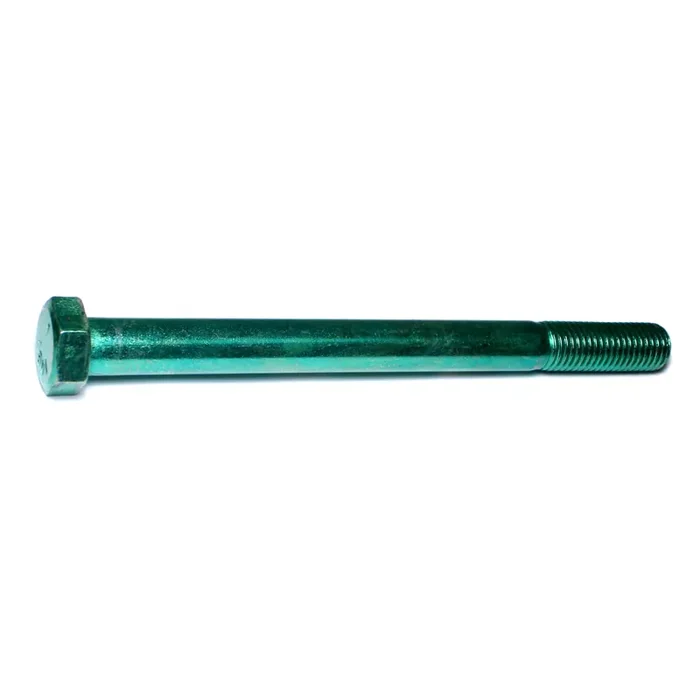 3/4″-10 x 9″ Green Rinsed Zinc Plated Grade 5 Steel Coarse Thread Hex Cap Screws