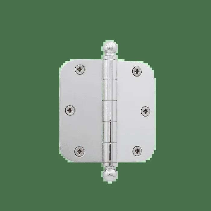 3.5″ Ball Tip Residential Hinge with 5/8″ Radius Corners – Bright Chrome by Nostalgic