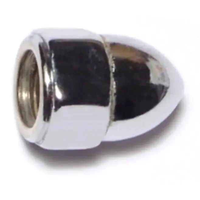3/8″-16 Chrome Plated Grade 2 / A307 Steel Coarse Thread Acorn Cap Nuts