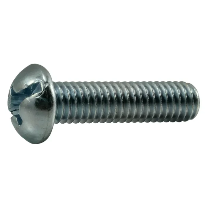 3/8″-16 x 1-1/2″ Zinc Plated Steel Coarse Thread Combo Round Head Machine Screws