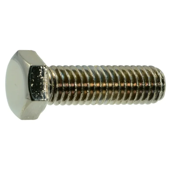 3/8″-16 x 1-1/4″ Black Chrome Plated Steel Coarse Thread Hex Cap Screws