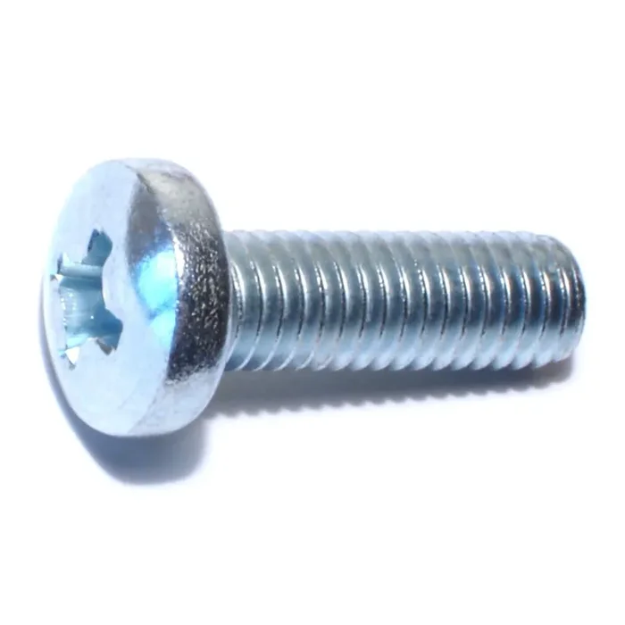 3/8″-16 x 1-1/4″ Zinc Plated Steel Coarse Thread Phillips Pan Head Machine Screws