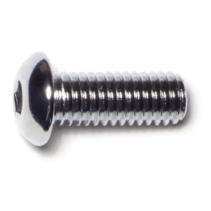3/8″-16 x 1″ Chrome Plated Grade 8 Steel Coarse Thread Button Head Socket Cap Screws