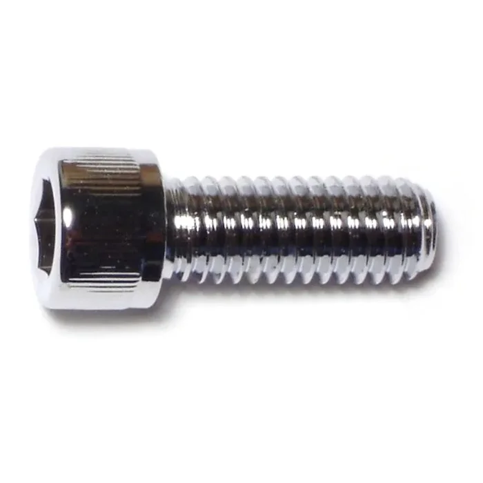 3/8″-16 x 1″ Chrome Plated Grade 8 Steel Coarse Thread Knurled Socket Cap Screws