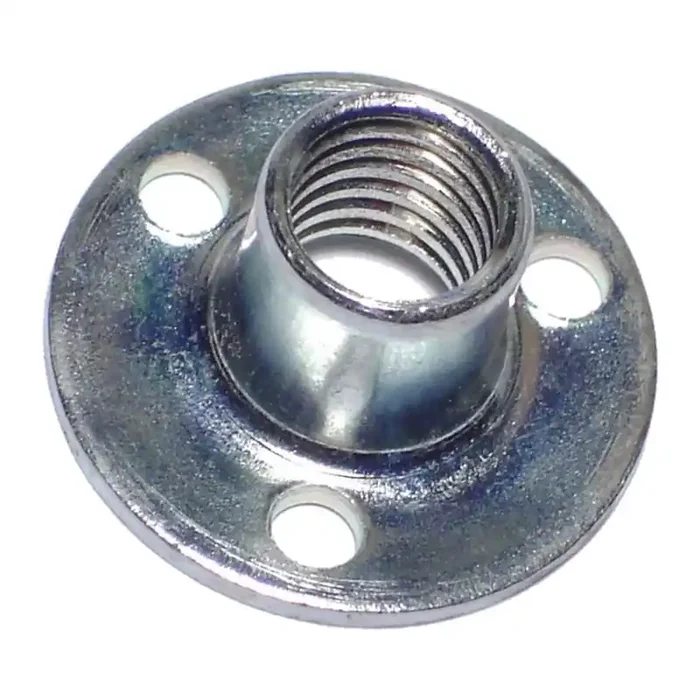 3/8″-16 x 7/16″ Zinc Plated Steel Coarse Thread Brad Hole Tee Nuts