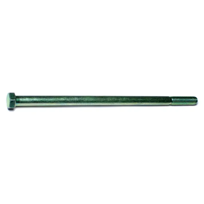 3/8″-16 x 8″ Green Rinsed Zinc Plated Grade 5 Steel Coarse Thread Hex Cap Screws