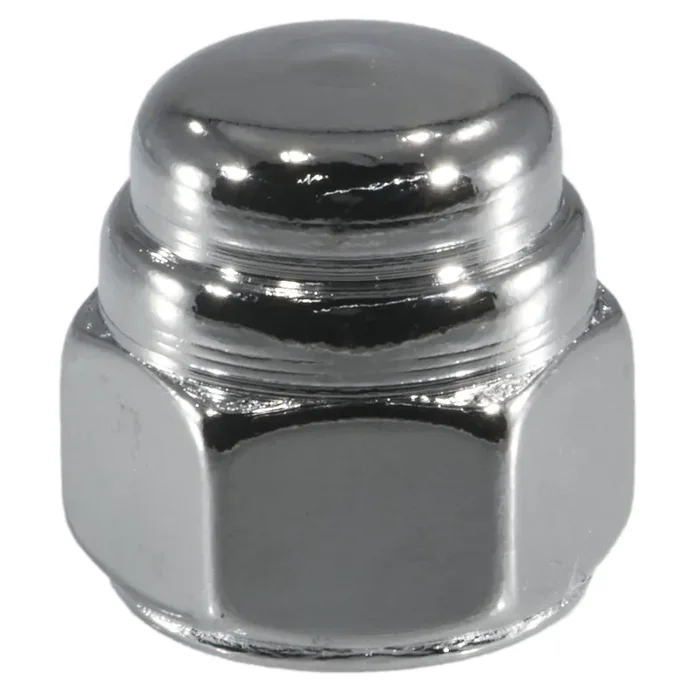 3/8″-24 Chrome Plated Steel Fine Thread Flat Head Acorn Cap Nuts