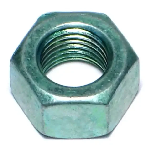 3/8″-24 Green Rinsed Zinc Plated Grade 5 Steel Fine Thread Hex Nuts