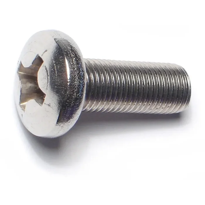 3/8″-24 x 1″ 18-8 Stainless Steel Fine Thread Phillips Pan Head Machine Screws