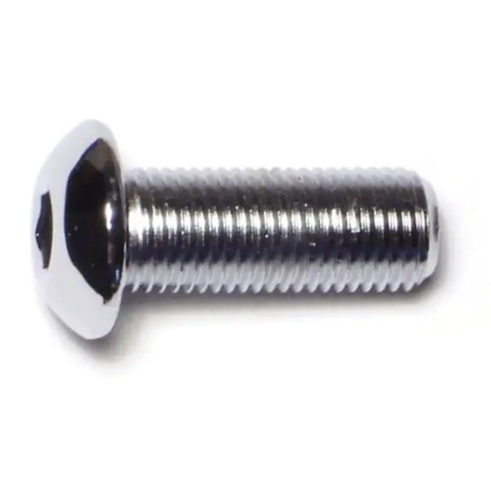 3/8″-24 x 1″ Chrome Plated Grade 8 Steel Fine Thread Button Head Socket Cap Screws