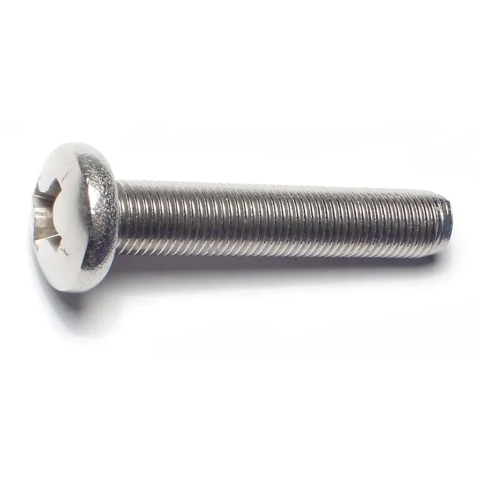 3/8″-24 x 2″ 18-8 Stainless Steel Fine Thread Phillips Pan Head Machine Screws