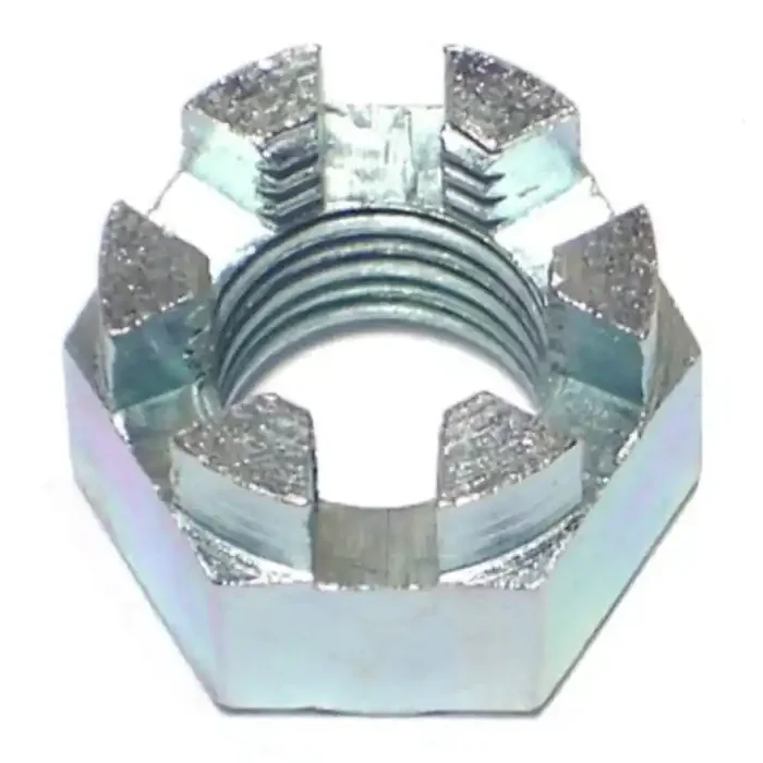 3/8″-24 Zinc Plated Steel Fine Thread Castle Hex Nuts