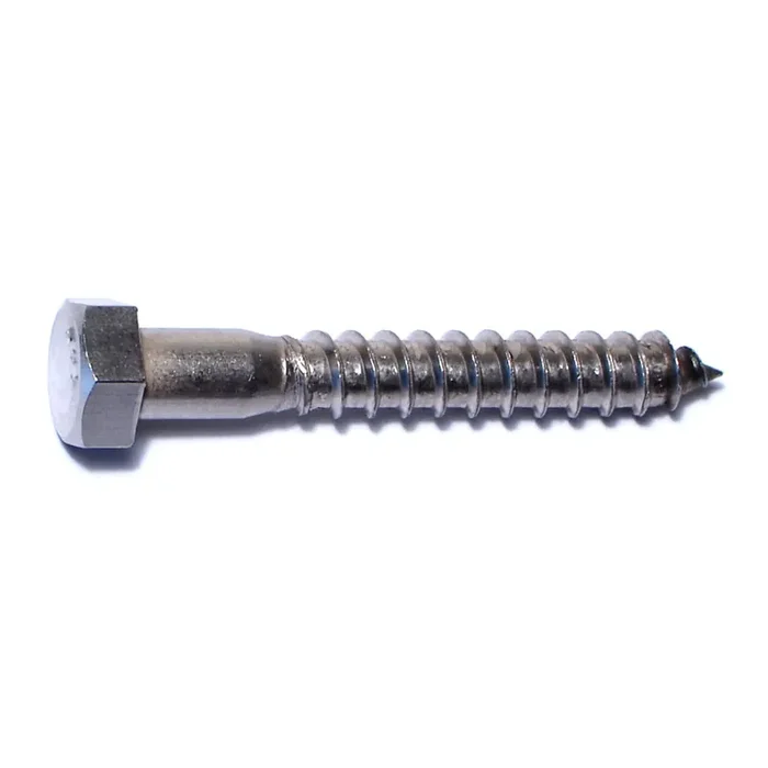 3/8″ x 2-1/2″ 18-8 Stainless Steel Hex Head Lag Screws