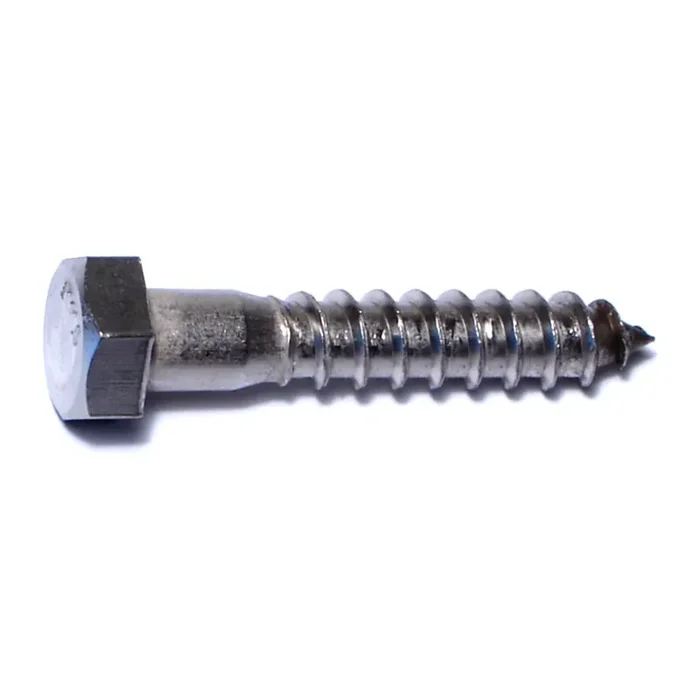 3/8″ x 2″ 18-8 Stainless Steel Hex Head Lag Screws
