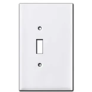3/8‘‘ Half Trim Jumbo Toggle Light Switch Cover Plate – White