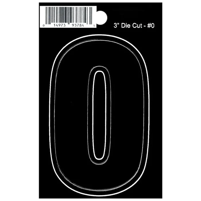 3″ – 0 Black Die Cut Numbers