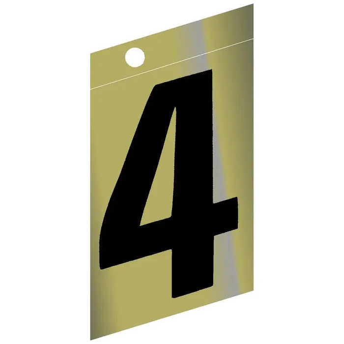 3″ – 4 Slanted Gold Numbers