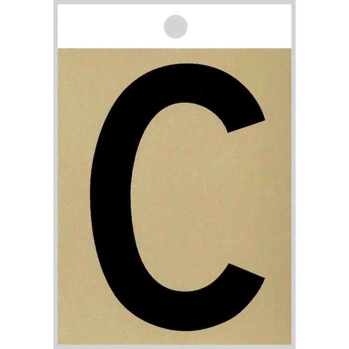3″ – “C” Straight Black & Gold Letters