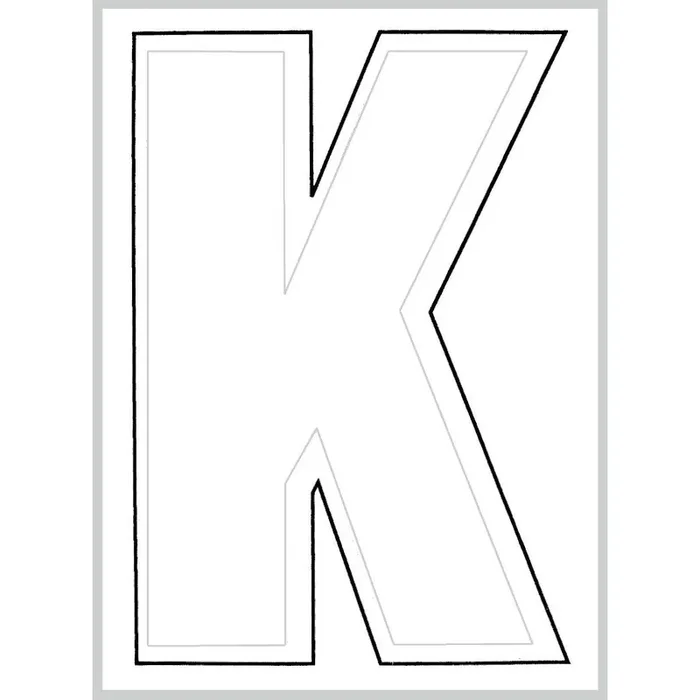 3″ – K White Die Cut Letters