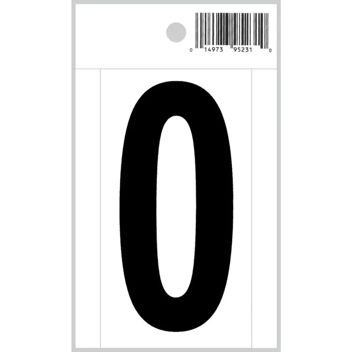 3″ – O Straight Black On White Letters