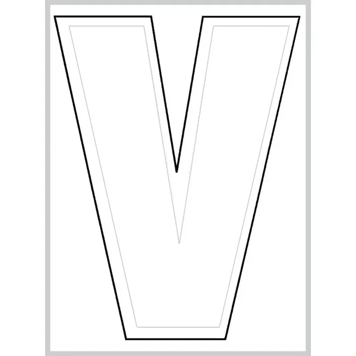 3″ – V White Die Cut Letters